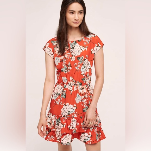 Twelfth Street by Cynthia Vincent Dresses & Skirts - NWT ANTHROPOLOGIE ORIANA RUFFLED HEM DRESS by CYNTHIA VINCENT XL XE